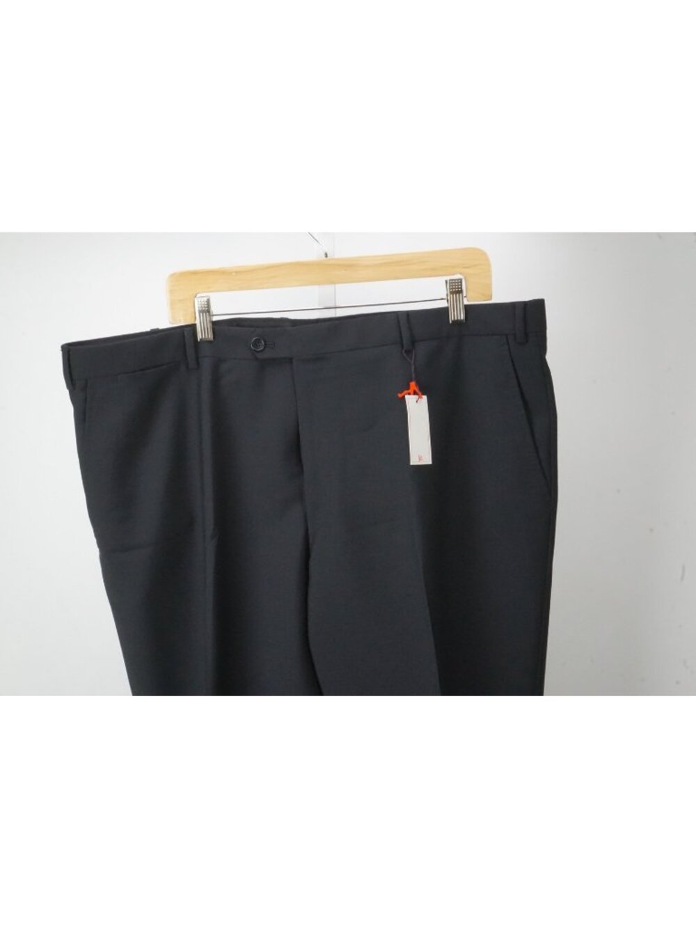 Isaia Solid Dark Blue 100% Wool Mens Dress Pants Sz 58 EU BRAND NEW